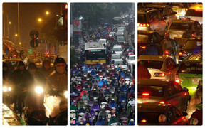 Nỗi ám ảnh tắc đường Hà Nội: Ngày cũng như đêm!