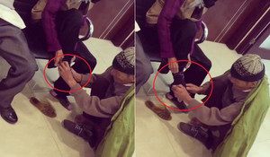 Clip: Cụ ông cởi giày, lấy tất đi cho cụ bà đầy tình cảm khiến dân mạng xuýt xoa ghen tị