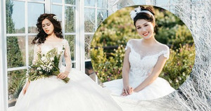 Thí sinh Hoa hậu hoàn vũ Việt Nam lộng lẫy trong váy cưới tinh khôi