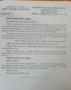 Lỗi sai trong đề thi môn Văn tại Thái Bình: Phòng GD-ĐT Vũ Thư lên tiếng