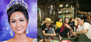 Người thân, hàng xóm tụ họp chuẩn bị bữa cơm đón Hoa hậu H'Hen Niê về nhà