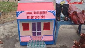 Video: Hết múa lân, tài xế đem heo quay, gà mái và nhà mả đến trạm BOT Sóc Trăng