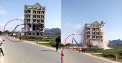 Clip: Phá dỡ 'lâu đài ma túy' của Tàng KeangNam, máy xúc suýt bị nghiền nát