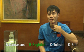 Video: Văn Toàn thua cầu thủ U23 Iraq ở cuộc thi trắc nghiệm