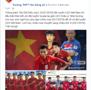 Trường cấp 3 ở Bắc Giang cho học sinh nghỉ học cổ vũ U23 Việt Nam