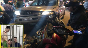 Tạm giữ tài xế say rượu tông hàng loạt phương tiện trên phố Hà Nội