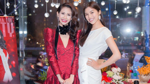 Á hậu Liên Phương rạng rỡ, diện váy khoét ngực đọ dáng bên Nguyễn Thị Thành