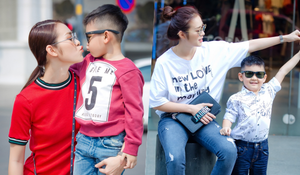 Diệp Bảo Ngọc tung bộ ảnh cực đáng yêu cùng con trai