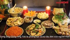 Video: Cận cảnh mâm cỗ cúng ông Công, ông Táo của người Hà Nội