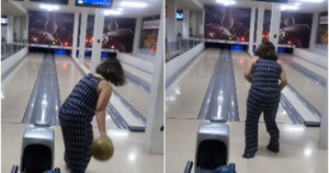 Clip: Phụ nữ ném bowling và cái kết thảm họa