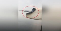 Clip: Động cơ bốc cháy xì khói, máy bay chở 84 người hạ cánh khẩn