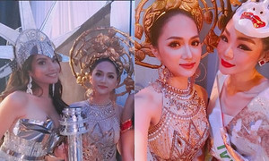 Diện trang phục dân tộc, Hương Giang khoe sắc bên dàn người đẹp chuyển giới