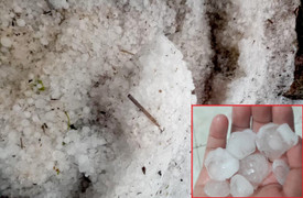 Mưa đá bất thường kèm giông lốc trên cao nguyên đá Hà Giang