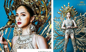 Hương Giang bỏ xa chủ nhà Thái Lan, dẫn đầu bình chọn Trang phục dân tộc