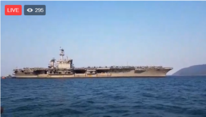 Video: Theo chân phóng viên tiếp cận siêu tàu sân bay Mỹ ở Đà Nẵng