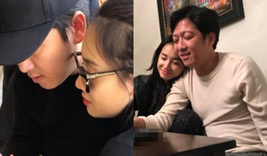 Rò rỉ ảnh Nhã Phương và Trường Giang mặc áo đôi, tựa vai nhau tình cảm