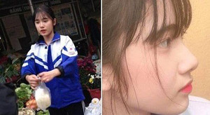 Mặt mộc xinh đẹp của ‘hot girl bán đậu phụ’ gây sốt dân mạng