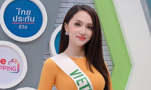 Hương Giang trả lời phỏng vấn bằng tiếng Anh, hát chay trên sóng truyền hình Thái Lan