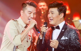 Mr Đàm và Quang Linh song ca bản nhạc bolero khiến khán giả thích thú