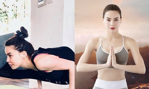 Hồ Ngọc Hà khoe eo thon, khuyến khích phụ nữ tập yoga