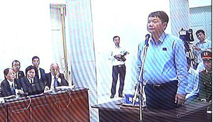 Bị cáo Đinh La Thăng bình tĩnh trả lời trước toà