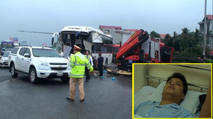 Tài xế xe cứu hỏa kể phút bị xe khách đâm trực diện trên cao tốc