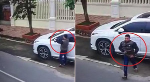 Clip: 'Đạo chích' cạy trộm mặt gương xe sang Lexus trong vài giây