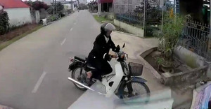 Clip: Cụ ông sang đường như đi trong sân nhà, xe tải phanh cháy lốp