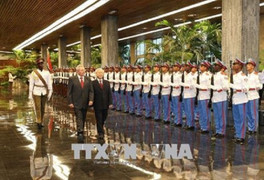 Tổng Bí thư Nguyễn Phú Trọng hội đàm với Chủ tịch Cuba Raul Castro
