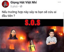 Phẫn nộ Giọng hát Việt nhí đăng ảnh phản cảm, đùa cợt trên nỗi đau hỏa hoạn