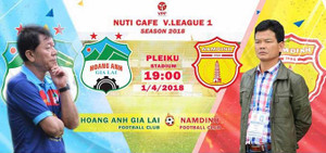 Video trực tiếp HAGL vs Nam Định vòng 4 V-League 2018