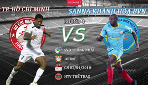 Video trực tiếp TP.HCM vs S.Khánh Hòa vòng 4 V-League 2018