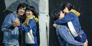 Nụ hôn dưới mưa của Hoàng Yến Chibi, Tiến Vũ khiến fan phấn khích