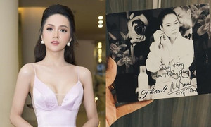 Được Mỹ Tâm tặng đĩa, Hương Giang phấn khích nhảy múa 'điên loạn'