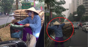 Clip tài xế ô tô ngăn phụ nữ nhặt ve chai đi ngược chiều gây tranh cãi