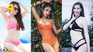 Đọ ảnh bikini nóng bỏng của Nhã Phương, Nam Em và Quế Vân