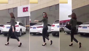 Clip: Người đẹp lấy xe theo phong cách quý tộc và cái kết 'té ngửa'