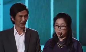 NSƯT Diệu Thuần nói nhịu tên phim 'Đảo của dân ngụ cư' tại Cánh diều vàng 2017