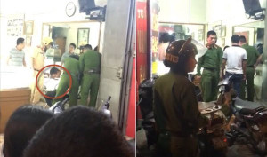 Hiện trường người đàn ông cầm vật nghi là súng cướp tiệm vàng ở Hà Nội