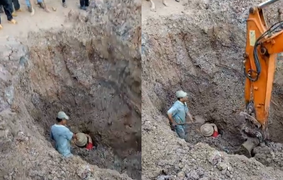 Cặp vợ chồng được cứu sống thần kỳ sau 30 phút bị đất đá vùi lấp