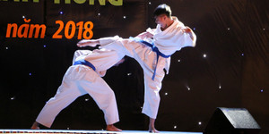 Mãn nhãn màn biểu diễn võ thuật của sinh viên cảnh sát trong hội trại thành lập trường