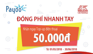 Generali Việt Nam mang đến nhiều ưu đãi hơn cho khách hàng đóng phí qua Payoo