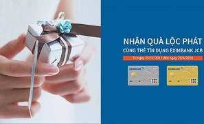 Nhận quà lộc phát cùng thẻ tín dụng Eximbank JCB