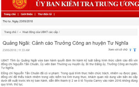 Cảnh cáo trưởng công an huyện thanh lý 2 ô tô không đúng quy trình