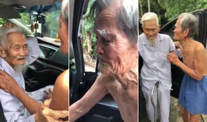 Clip: Cuộc hội ngộ của 2 cụ ông gần trăm tuổi khiến dân mạng rơi nước mắt