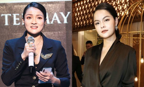 Phạm Quỳnh Anh đến chúc mừng Thủy Top lên chức bà chủ