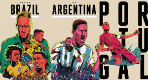 Messi, Ronaldo, Neymar, Pogba cực chất trong poster World Cup 2018