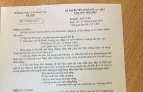 Nghi vấn lọt đề thi Ngữ văn lớp 10 tại Hà Nội ra ngoài: Sở GD-ĐT nói gì?