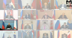 Tới muộn trong buổi giao lưu trực tuyến với Tổng thống Putin, thống đốc một tỉnh dùng nhân viên làm 'thế thân'