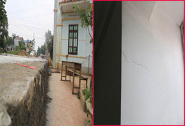 Dân tố đơn vị thi công tỉnh lộ làm nứt nhà ở Thủ đô